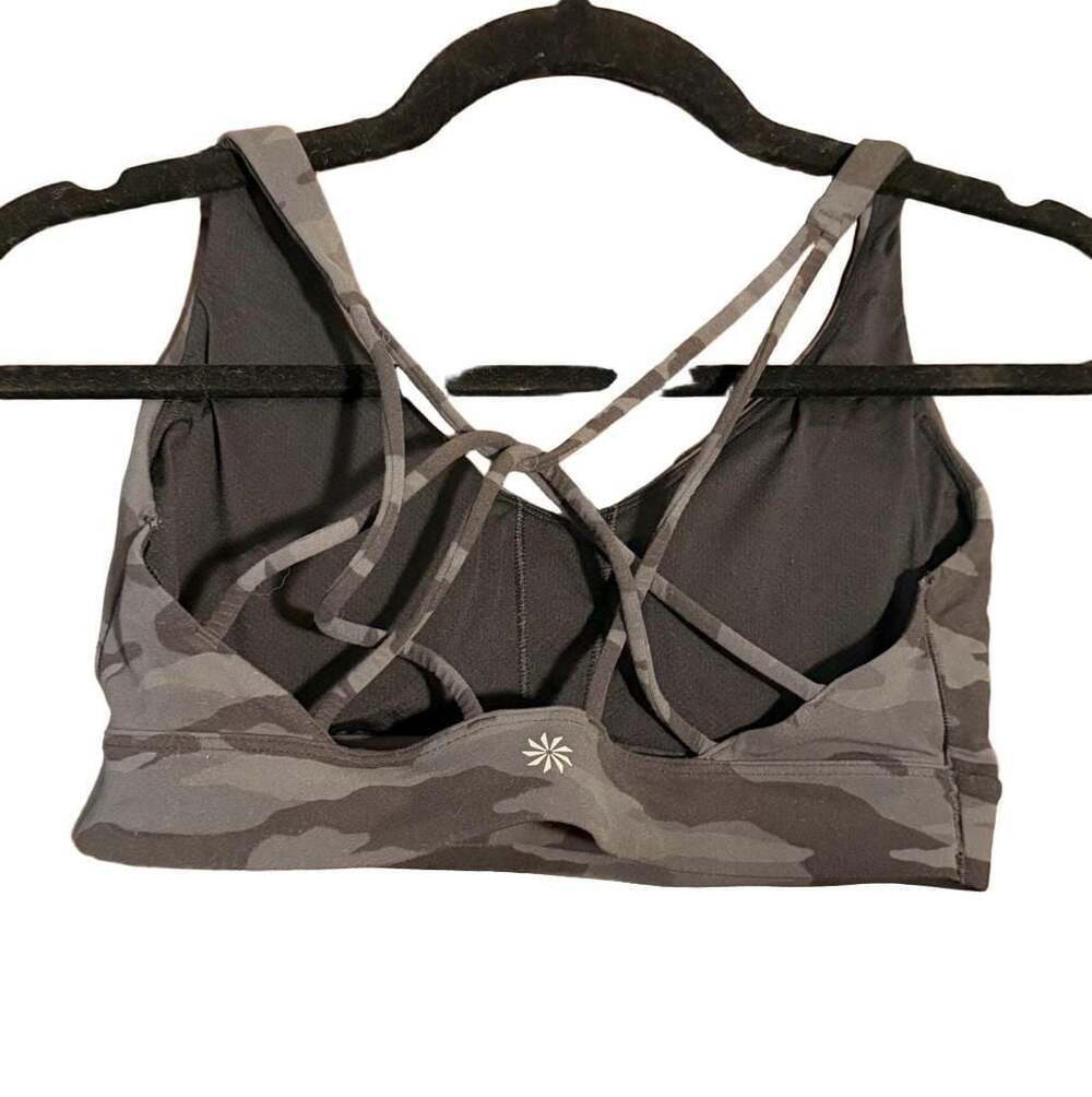 Athleta Exhale Camo Strappy Sports Bra - Picture 2 of 2